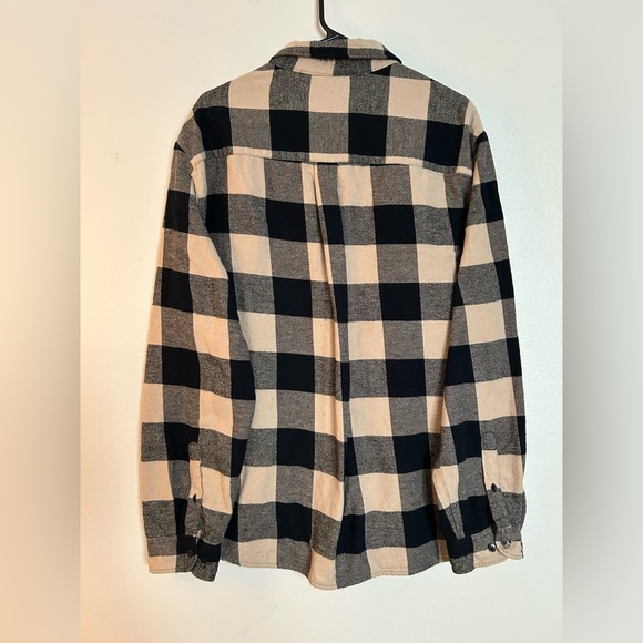 Nova Men Buffalo Plaid Flannel Shirt – Black & Tan – 100% Cotton – XL - Picture 5 of 10